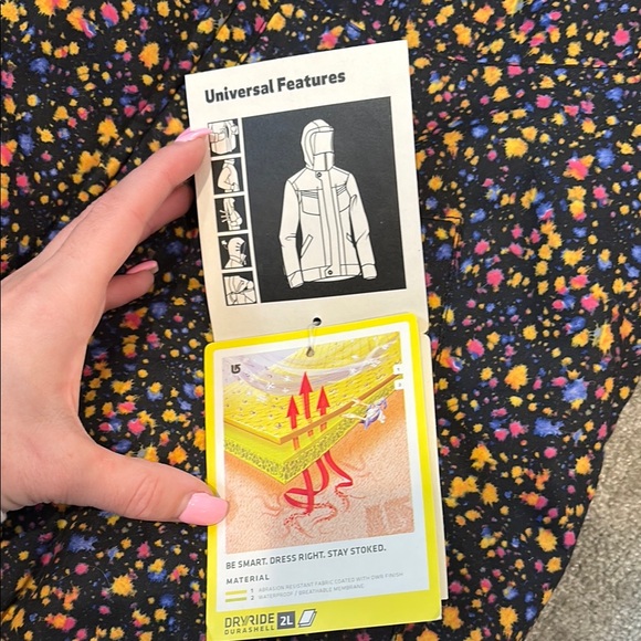 Insulated Women's Black Multicolor Dot Hooded Jacket - Picture 4 of 11